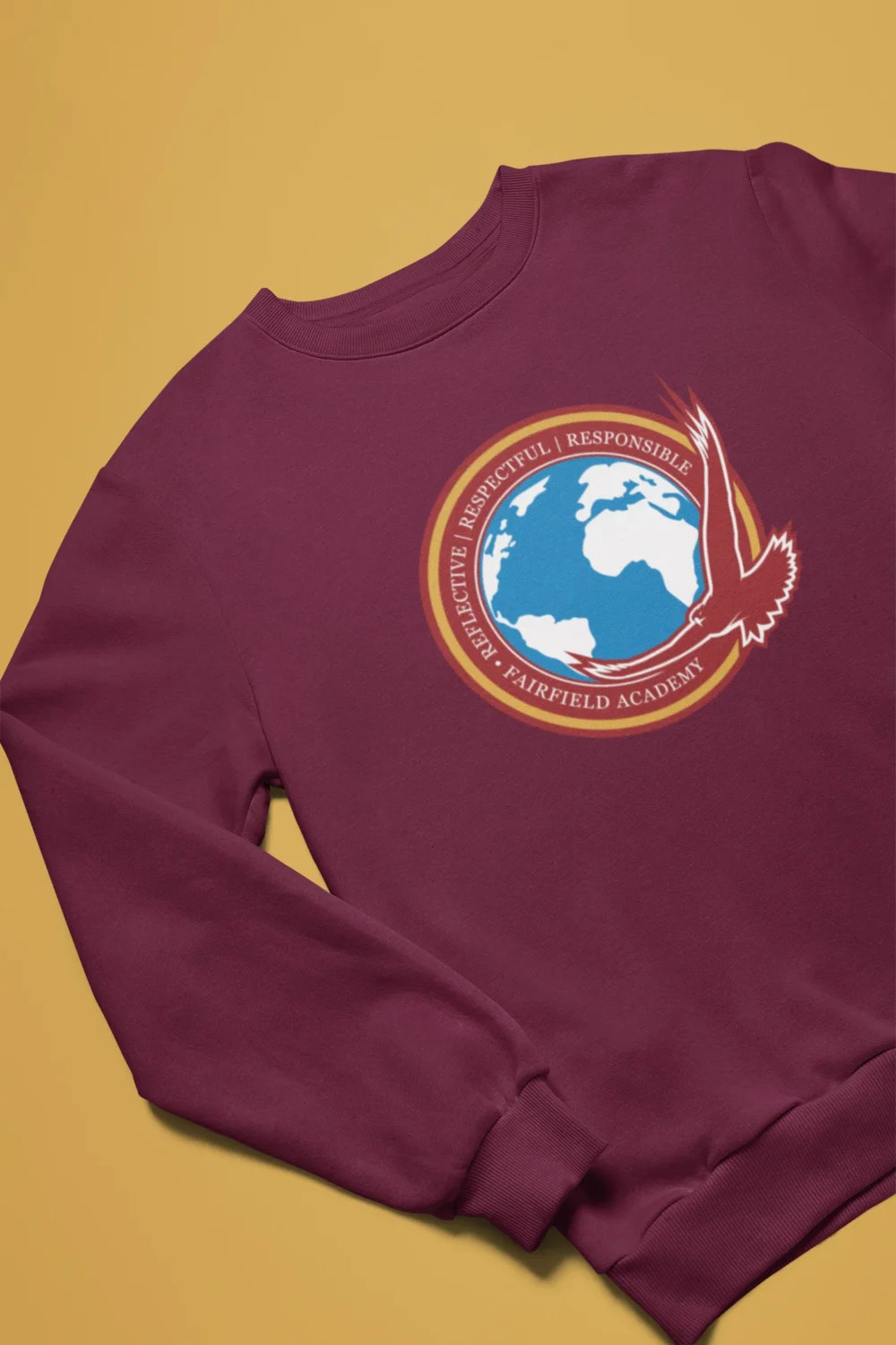 Burgundy Fairfield Crew Neck Sweater