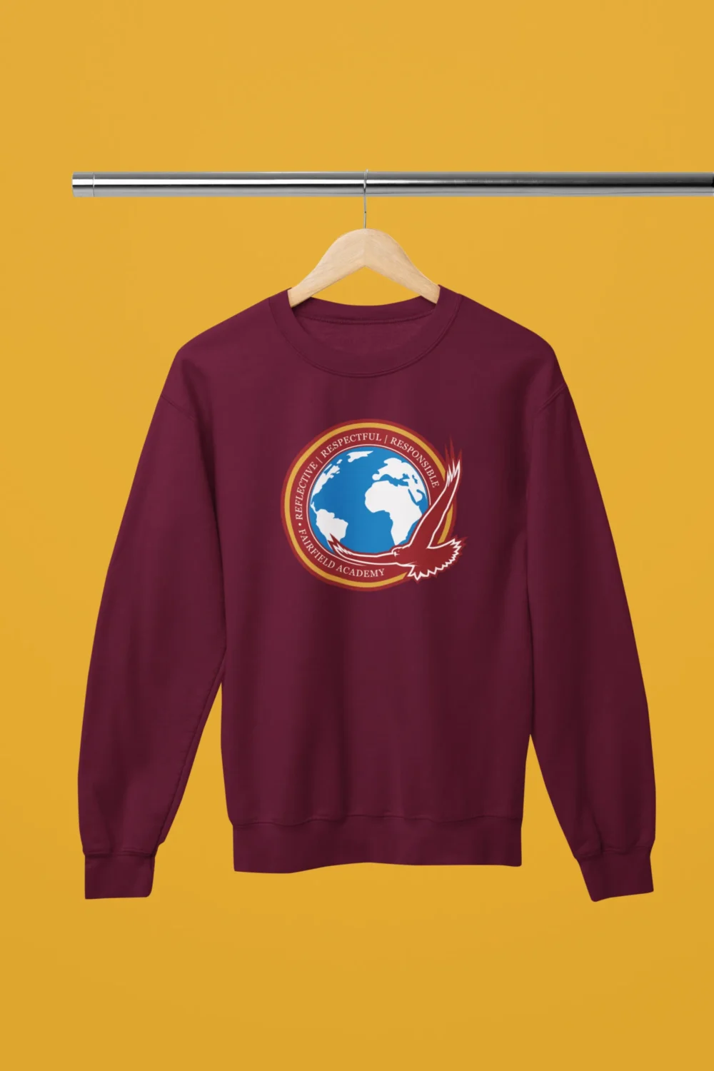 Burgundy Fairfield Crew Neck Sweater